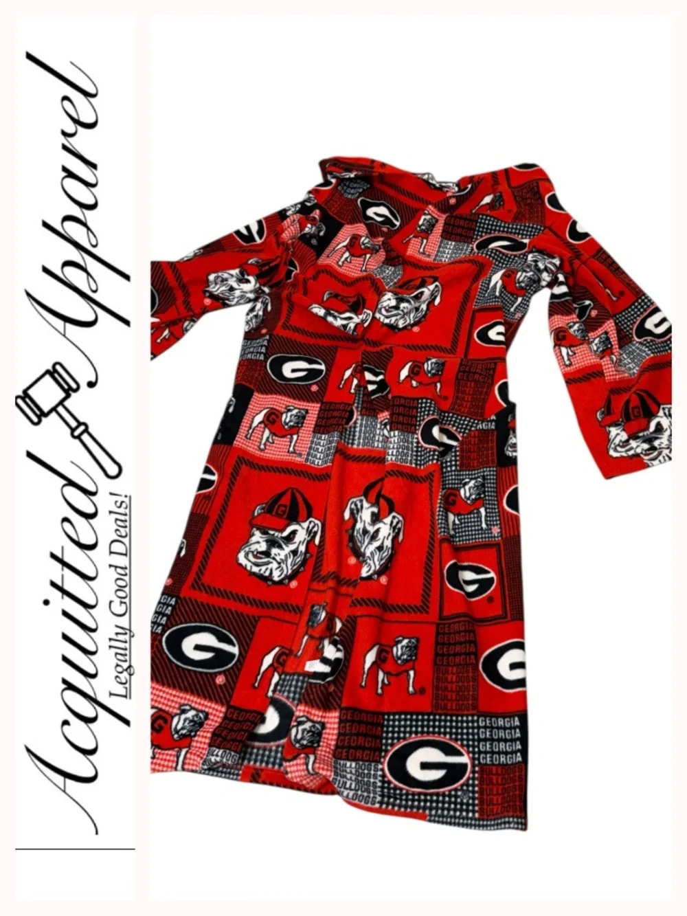 University of Georgia UGA DAWGS Bulldogs Red Team Logo Snuggie Wearable Blanket